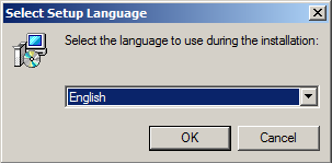 selectie limba pentru install-er